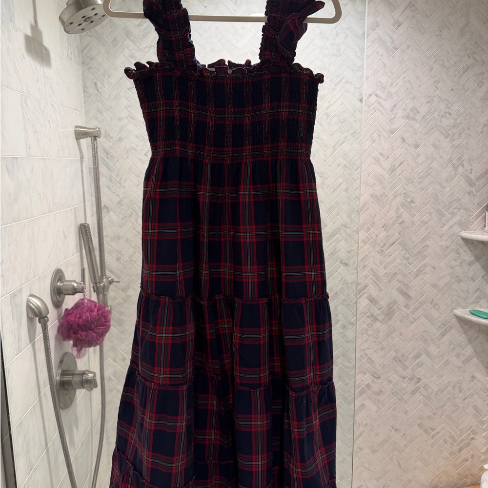 Hill House Ellie Red and Blue Plaid Dress